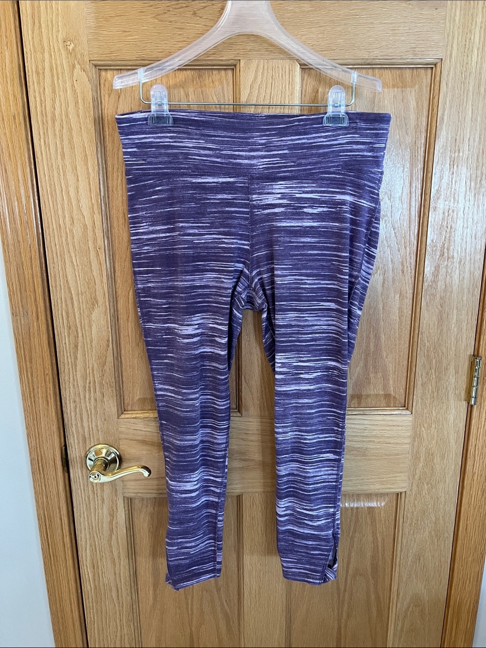 Xersion Purple Space-Dye Leggings